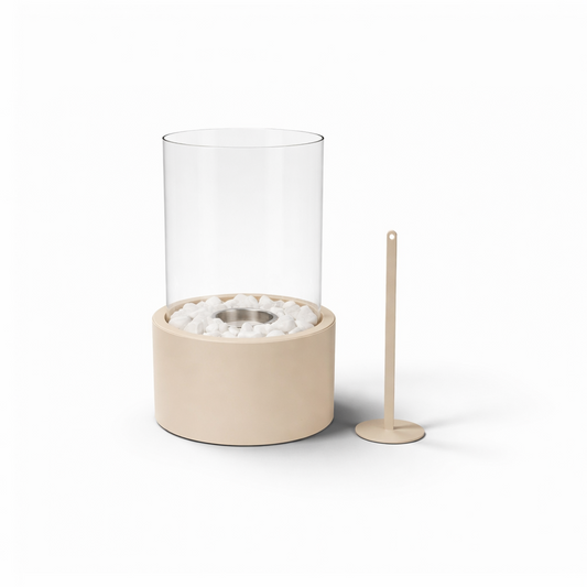 Table Fireplace - Round - Sand - 18x18x26,5cm