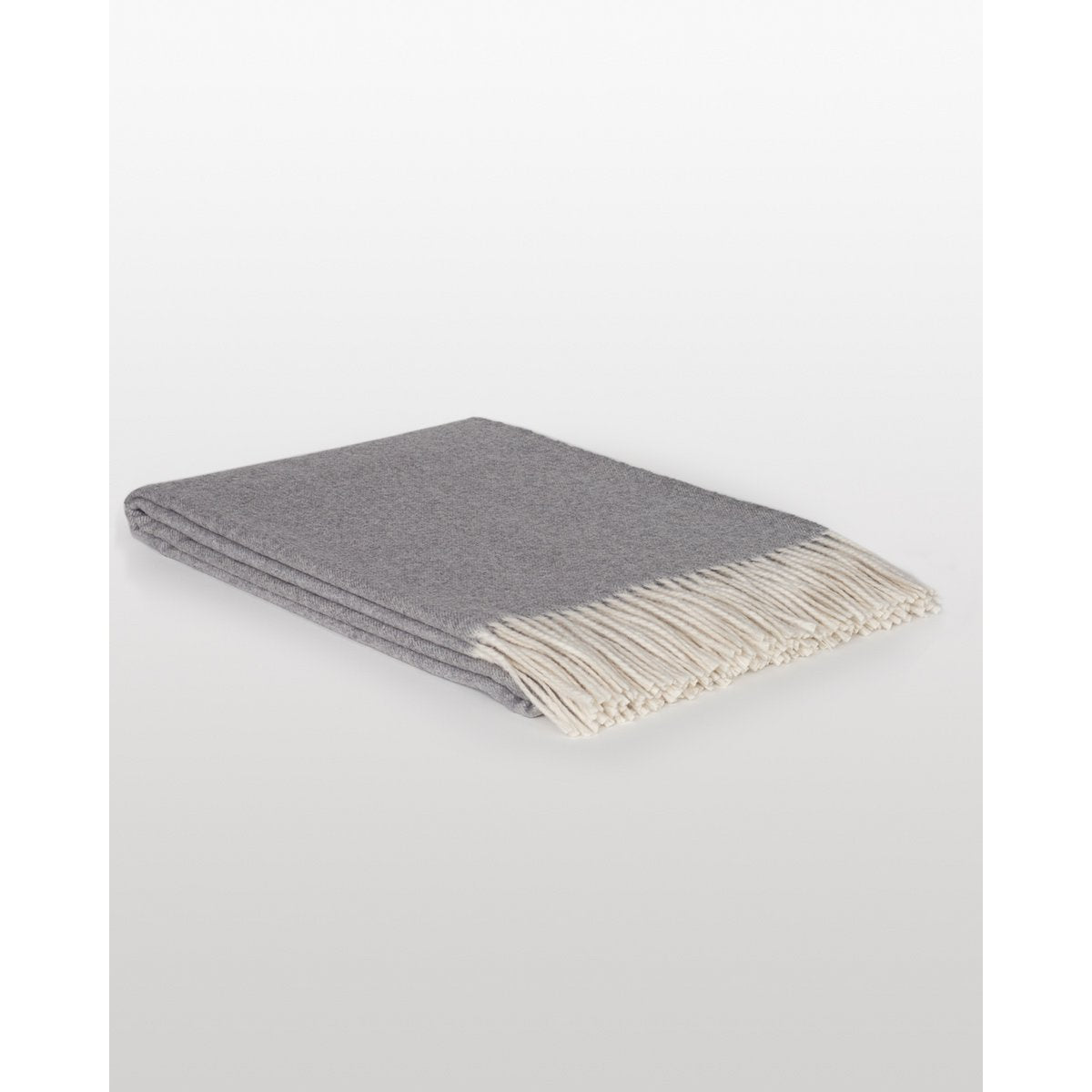 Merino/cashmere Throw Blanket TIBET grey