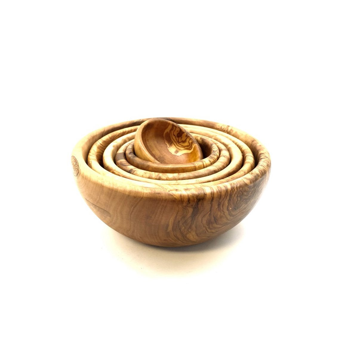Set of 6 bowls ROUND made of olive wood
