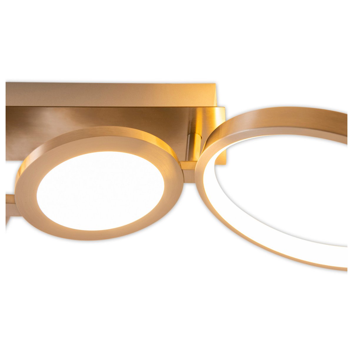 LED ceiling lamp "Stelari" length 100 cm made of metal in steel-blank and white plastic, with firmly built-in LEDs, ceiling lamp for living rooms or office