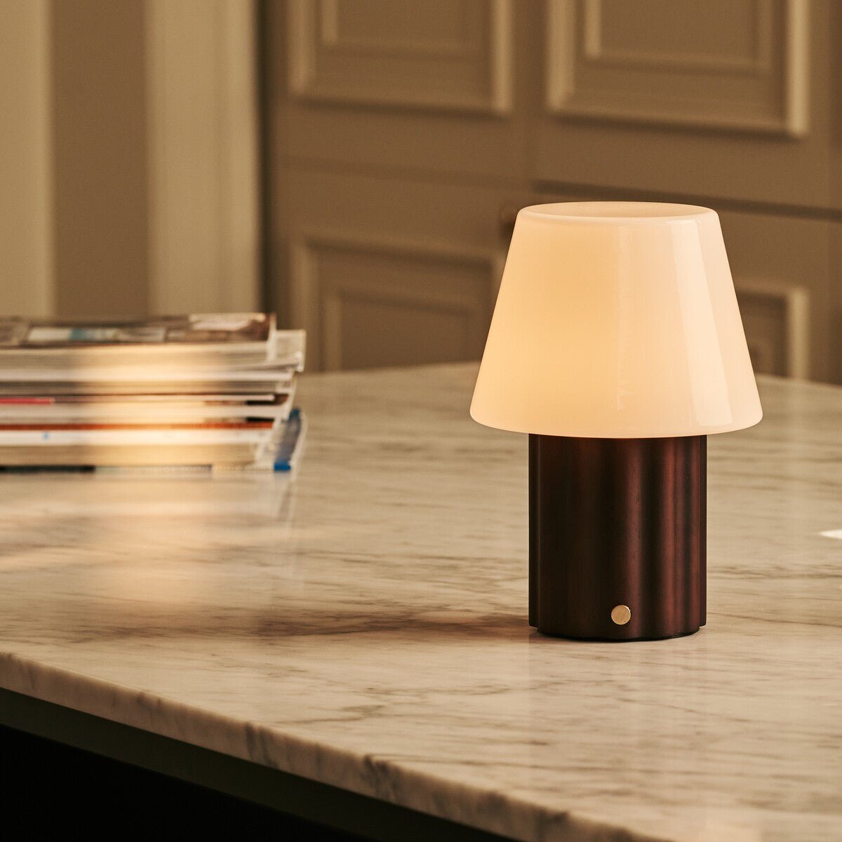 Javi Dark Brown Rechargeable Table Lamp
