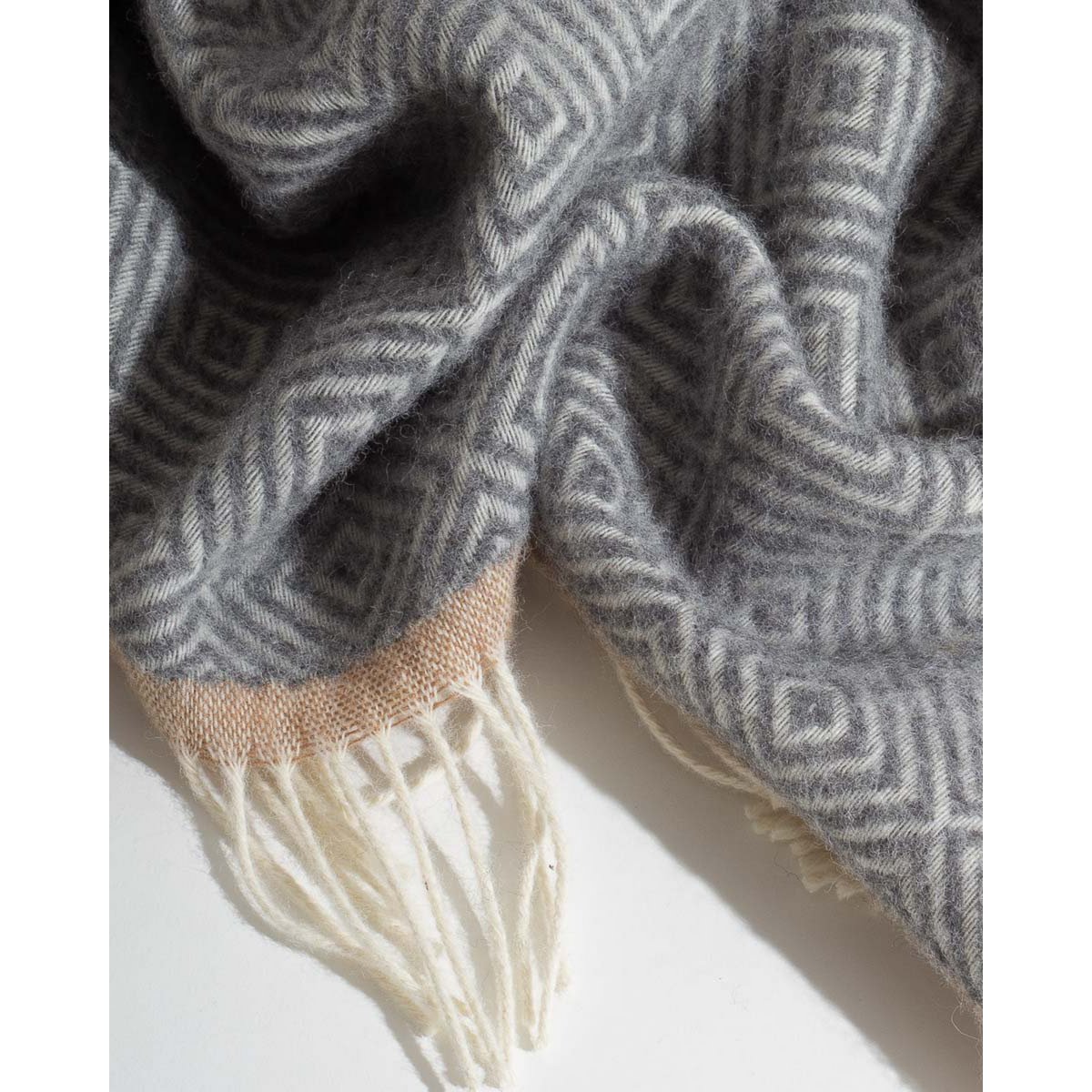 Wool Throw Blanket VENEZIA Grey