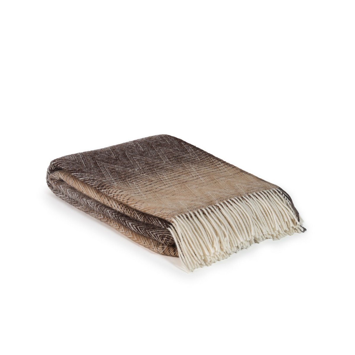 Wool Throw Blanket MANORIA Savana - multi-colored brown
