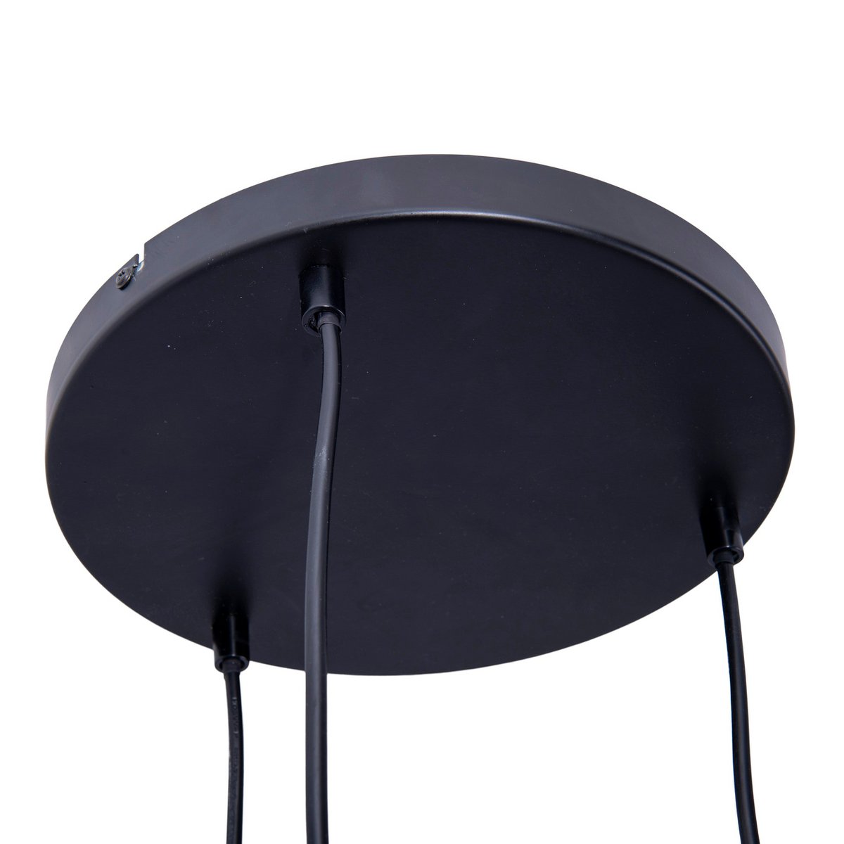 3-sits pendelarmatur "Casco" taklampa i metall i svart och guld, med E27-socklar. Stilren belysning för vardagsrum, matsal eller kök.