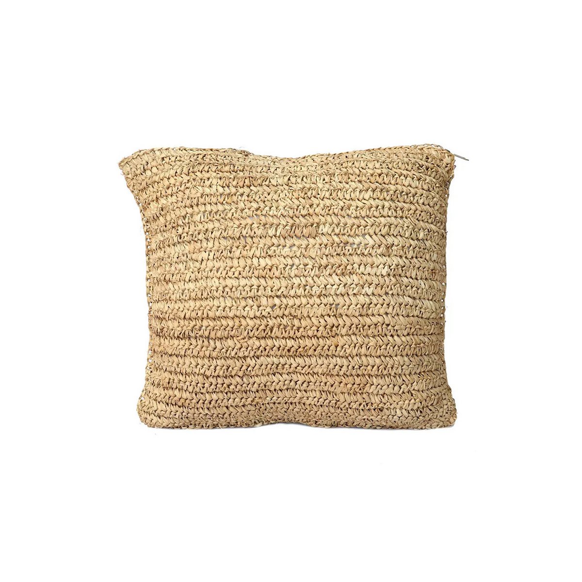 The Raffia Flores Cushion Cover Square - Natural - 40x40