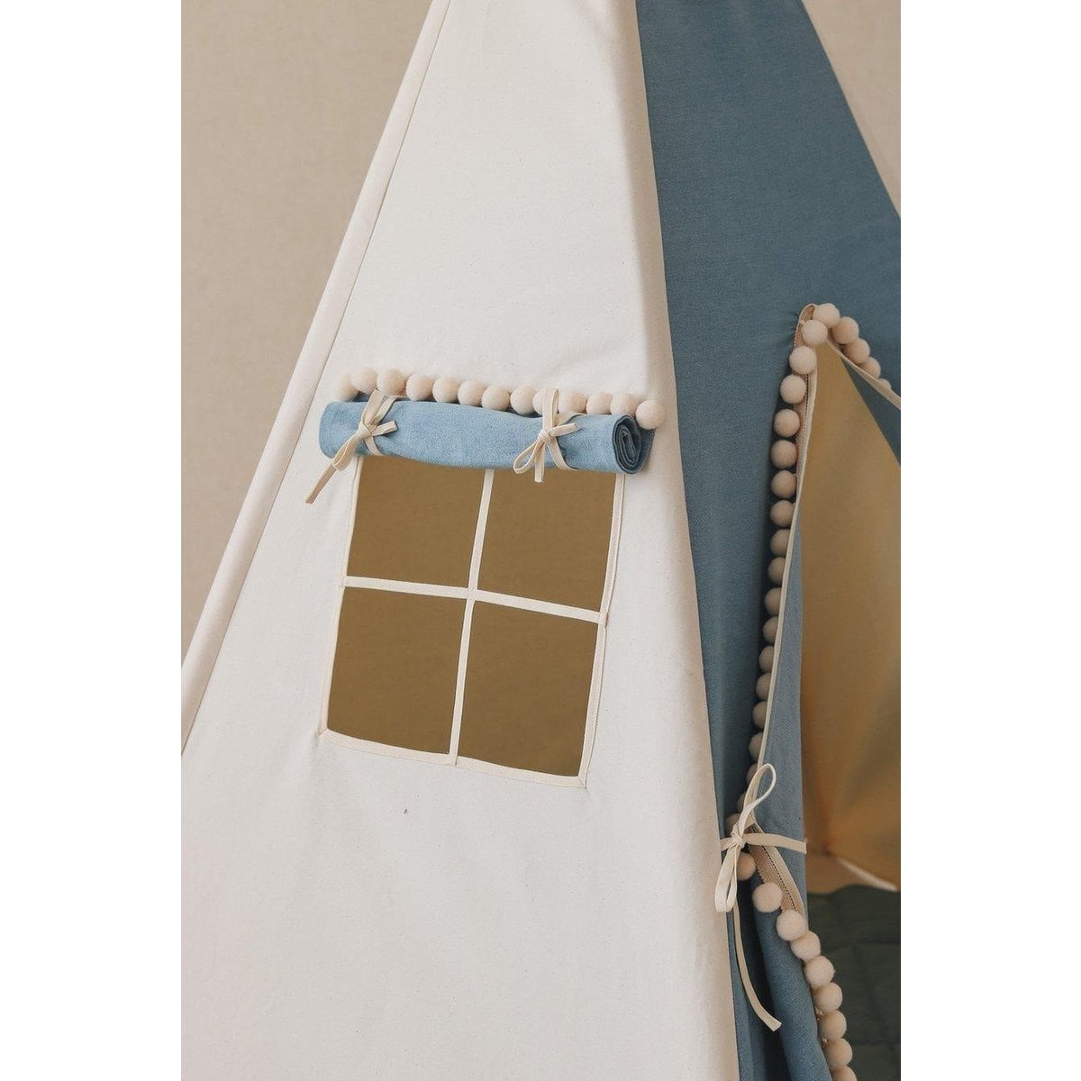 “Jeans” Teepee Tent with Pompoms