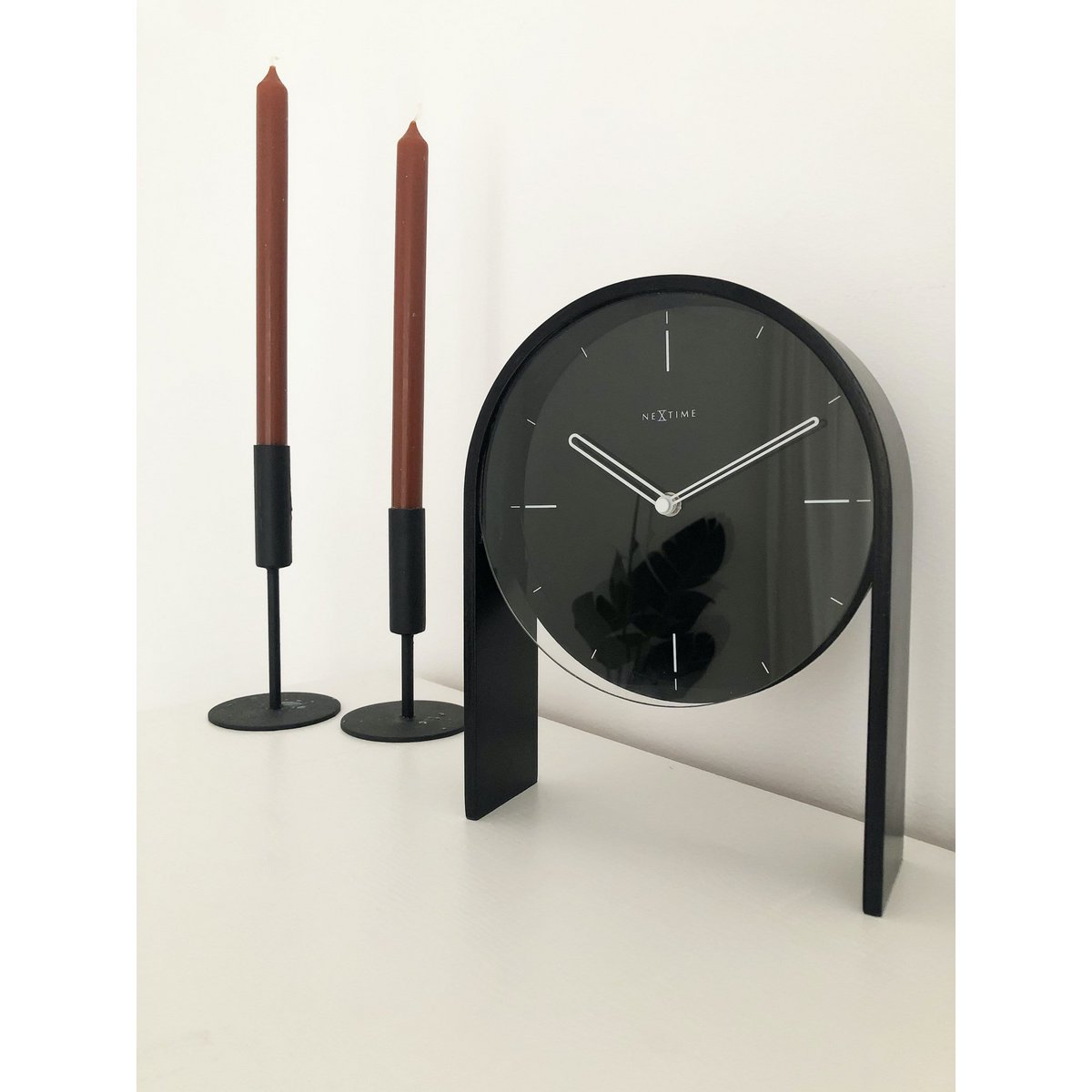 Table clock - 27 x 21 x 6,5 cm - Wood - 'Noa Table'
