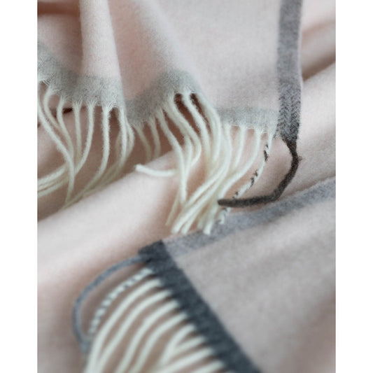 Merino/cashmere Throw Blanket MILANO Rosa Orlo