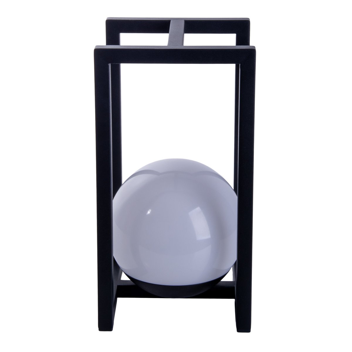 LED Dekoleuchte KALI für Balkon und Terrasse, Deko Tischlampe aus Metall und Kunststoff in Schwarz,, fest verbaute LEDs, 30 x 16 x16 cm