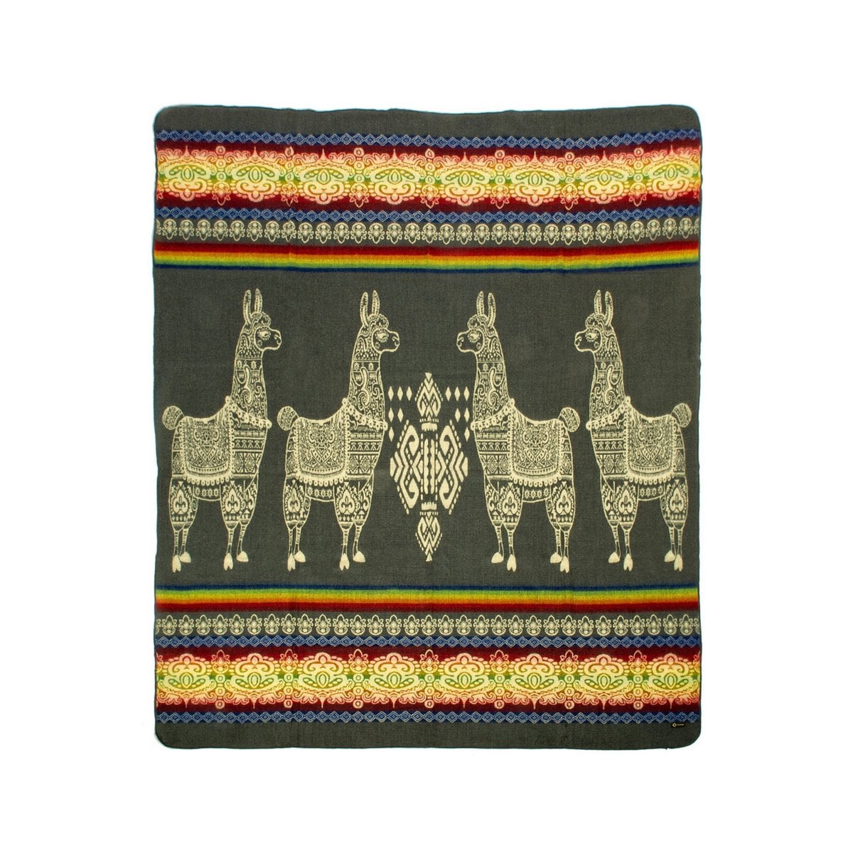 Ecuadorian alpaca blanket | native blanket | Alpaca Grey
