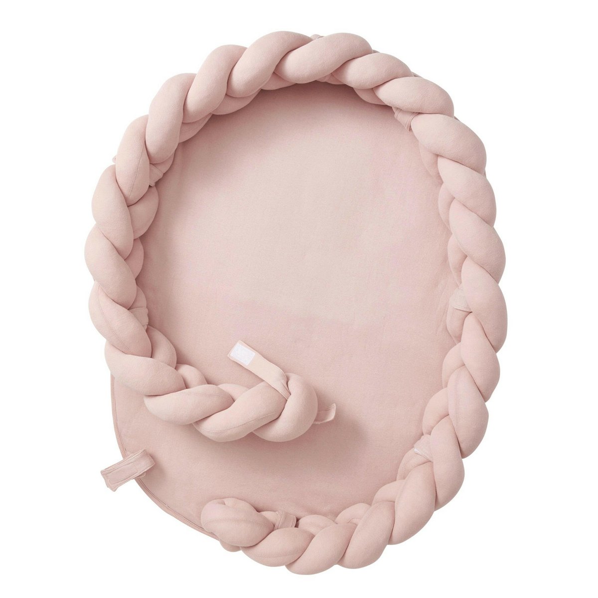 Pink braided cot bumper