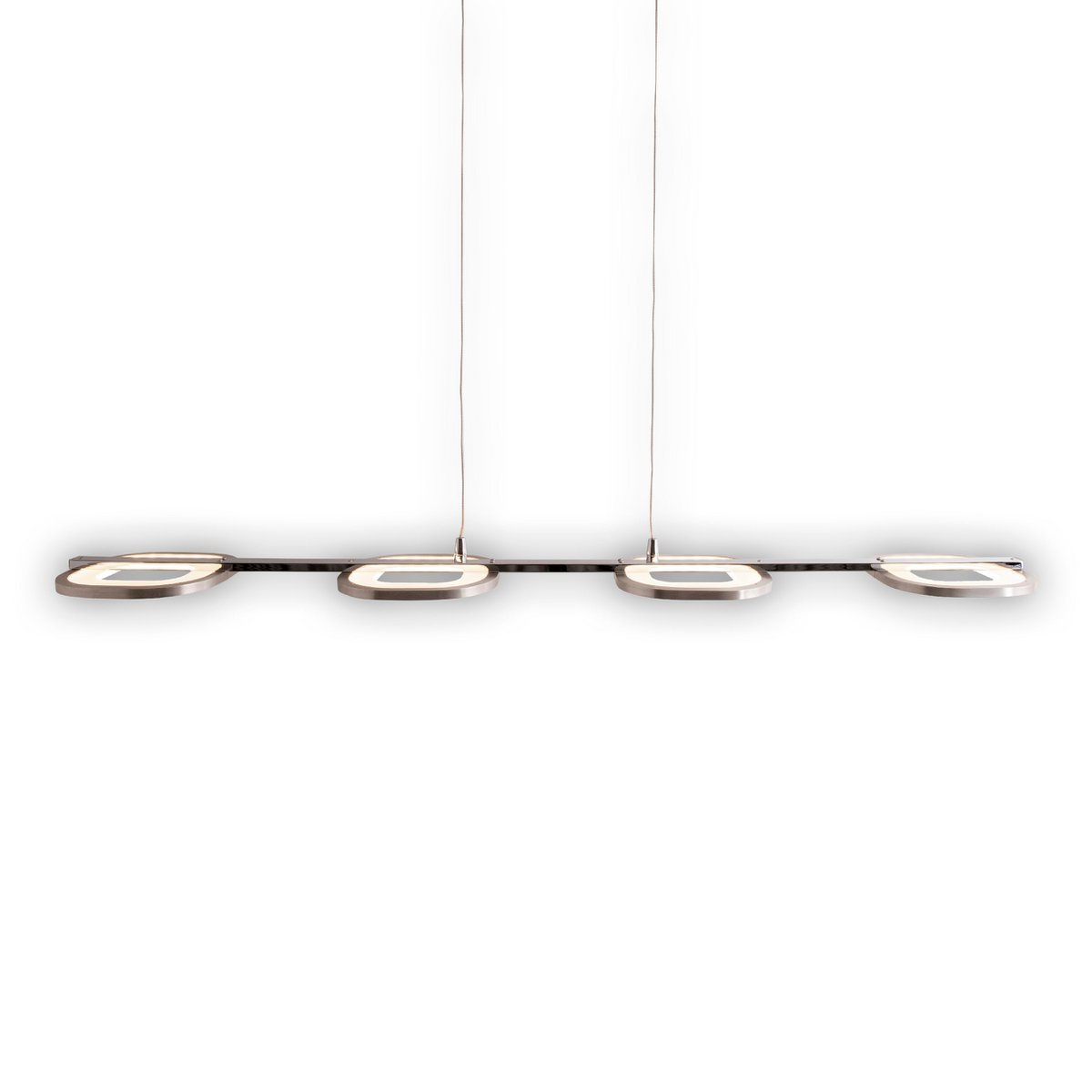 LED-pendellampa "Beam" i metall och plast i stål-blank, med integrerad LED