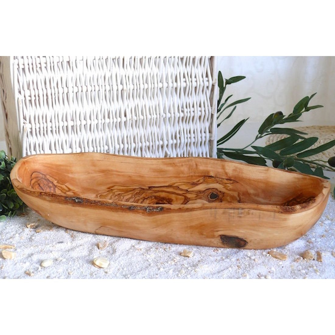 Bread bowl RUSTIC 35 – 39 cm made of olive wood