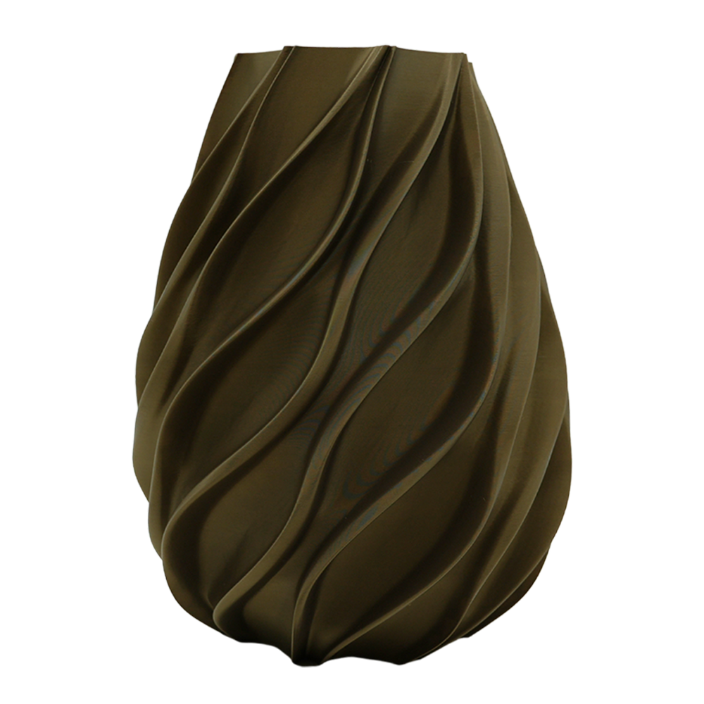 Oliva 3D-vas - 3D-printad vas - Hållbar PLA - Lämplig för konstgjorda blommor