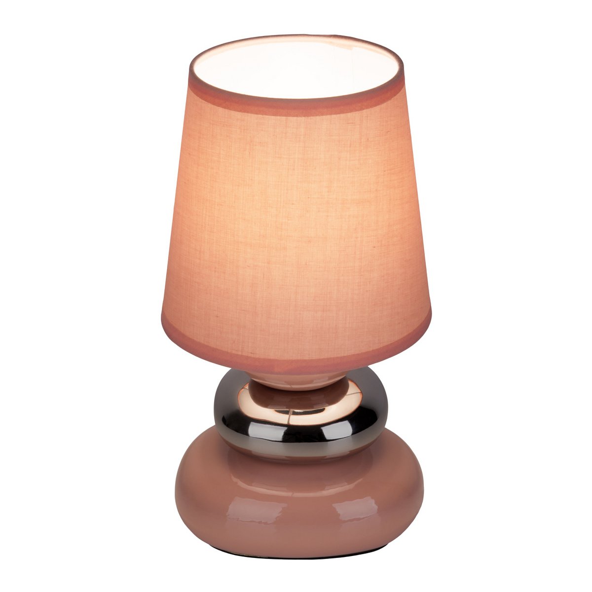 Keramik Tischleuchte "STONEY" rosa - Klassik - Tischleuchte - - rosé/lachs - E14 - keine Angabe
