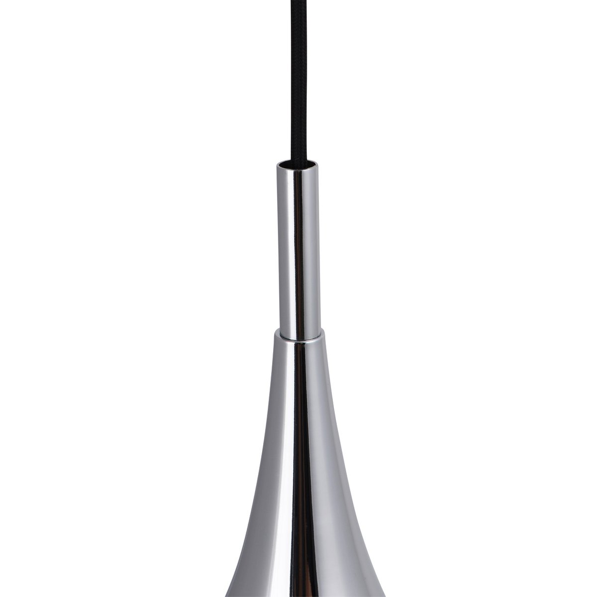 Pendant lamp "Style", retro classic, pendant lamp made of chrome-gloss metal with E27 socket, umbrella Ø15 cm, ideal for dining room, living room and kitchen.