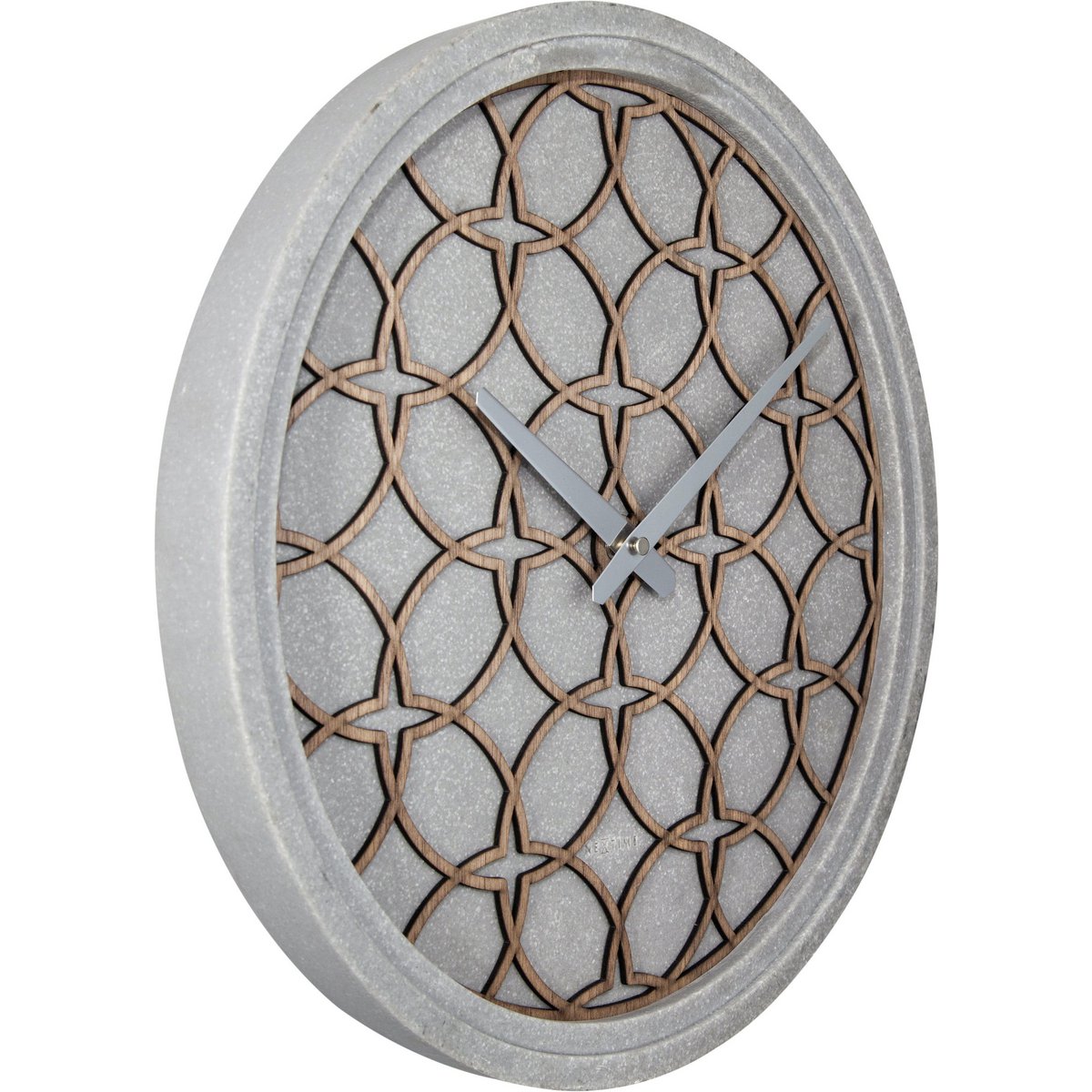 Wall Clock - 39.5 cm - Polyresin/Wood - 'Concreto love'