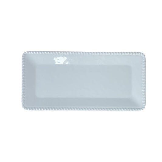Rektangulär vit melaminbricka rep 43,5x21x2,5cm