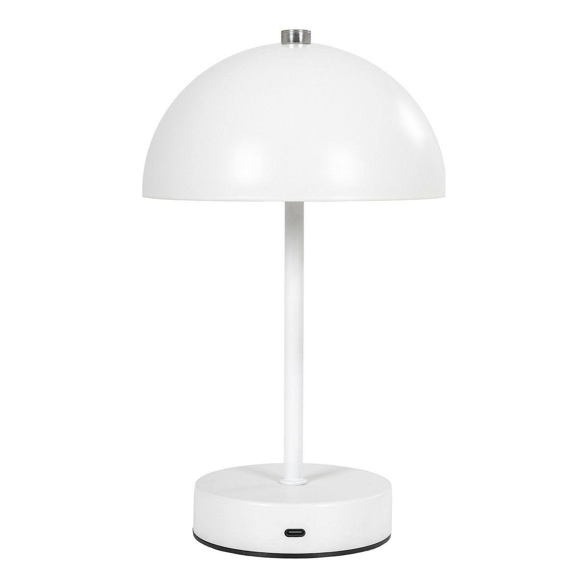 Holt LED Table Lamp - White, Metal, Rechargeable