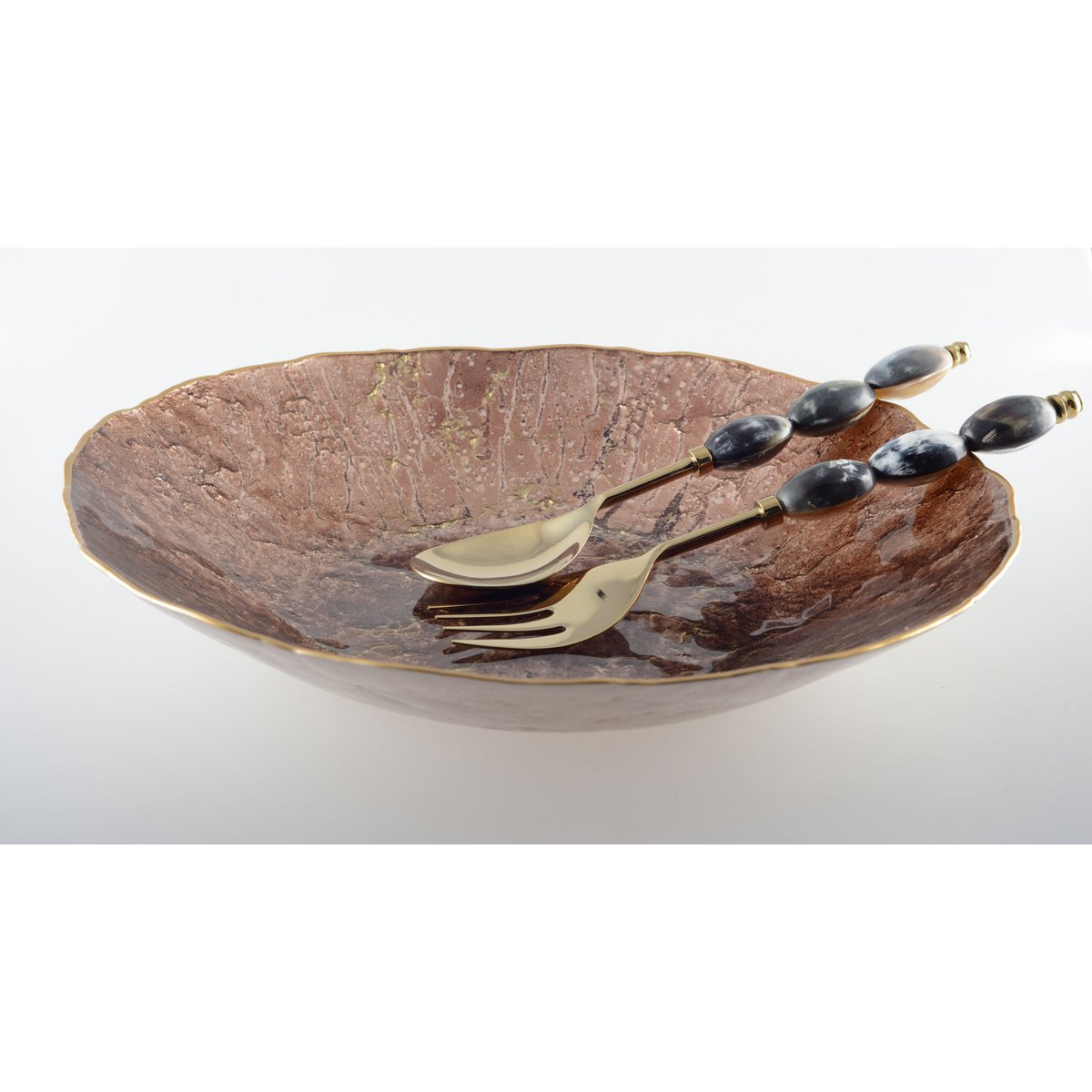 Brown cut with golden edge 40cm