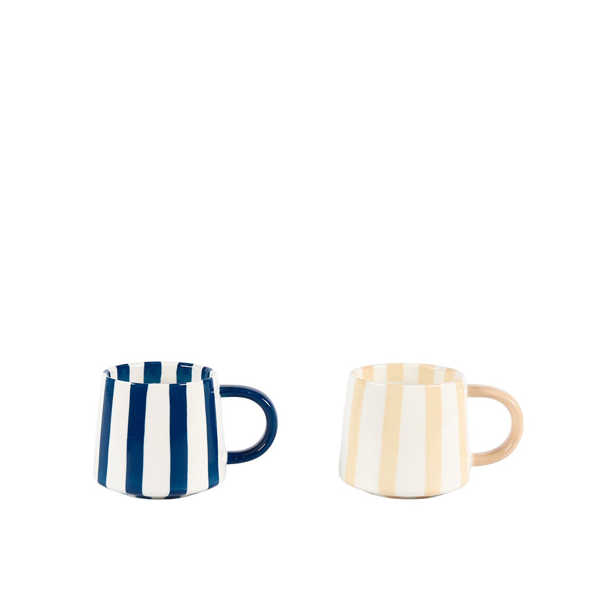 Striped mugs - set of 4