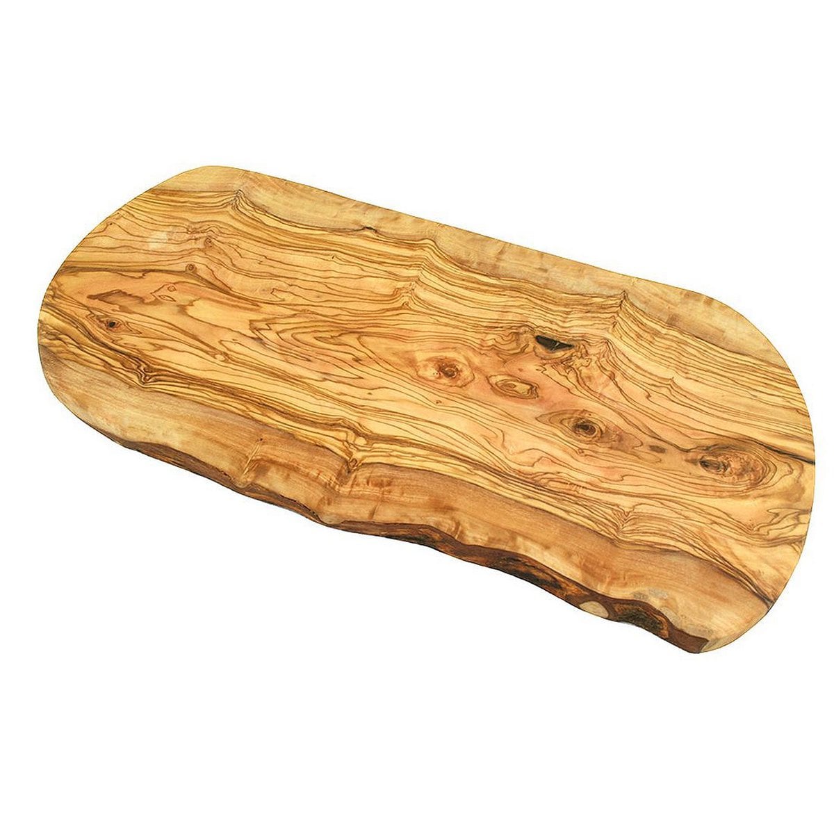 Cutting board rustic 35-39 cm long olive wood
