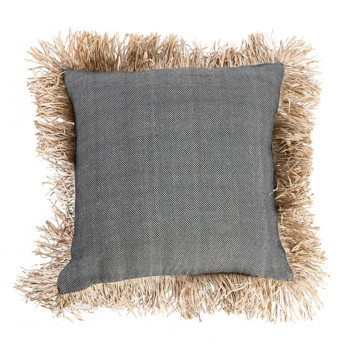 The Cotton Bonita Cushion Cover - Natural Black - 60x60