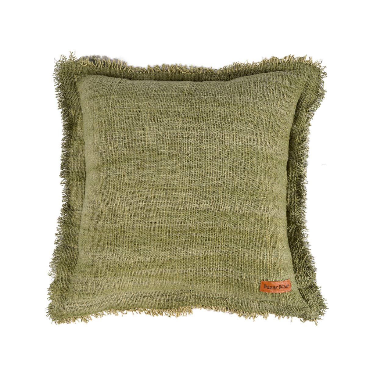 The Jungle Fringe Cushion Cover - Green