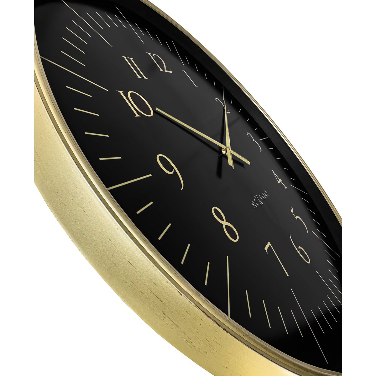 Wall clock 77cm-Black/White-Plastic-NeXtime 'Galaxy Large'