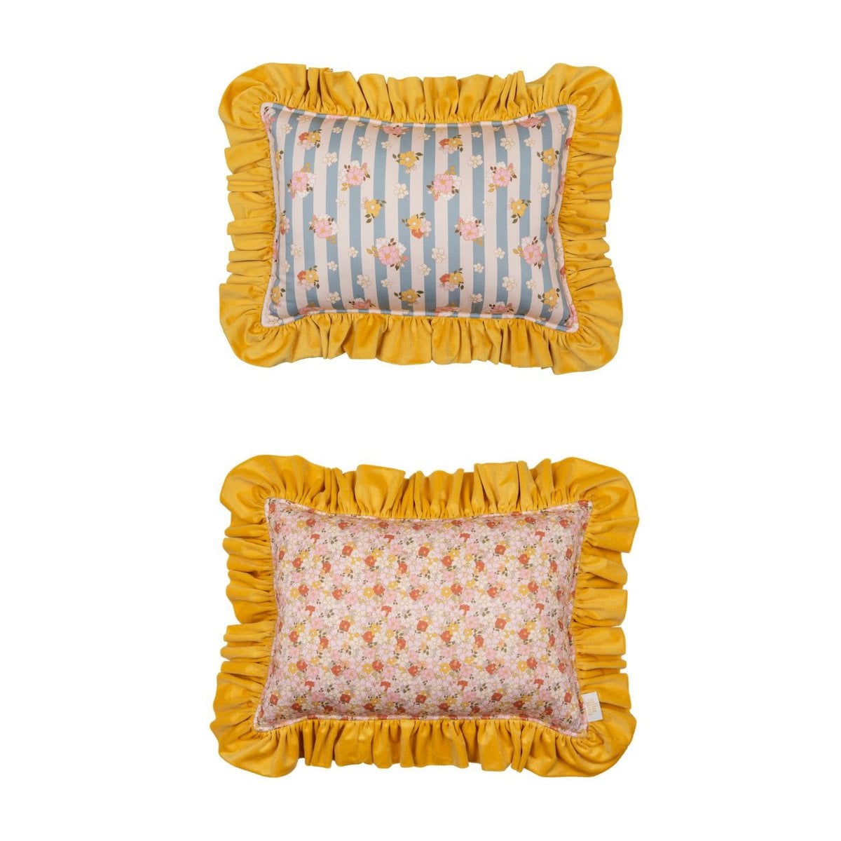 Decorative pillow with frill "summer garden"